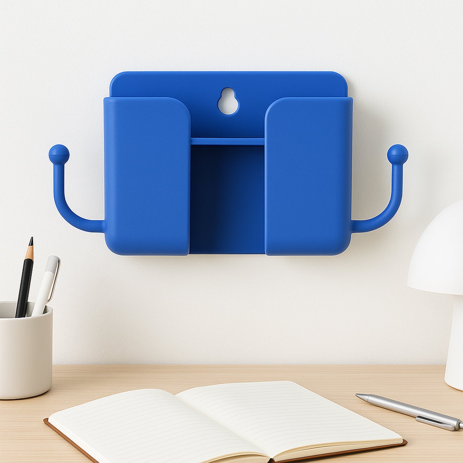 1 Pc Blue Wall mount Mobile Stand With Hook 1 Pc Blue Wall mount Mobile Stand With Hook